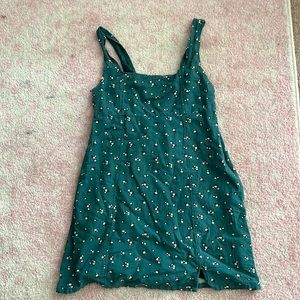 Teal floral American eagle dress